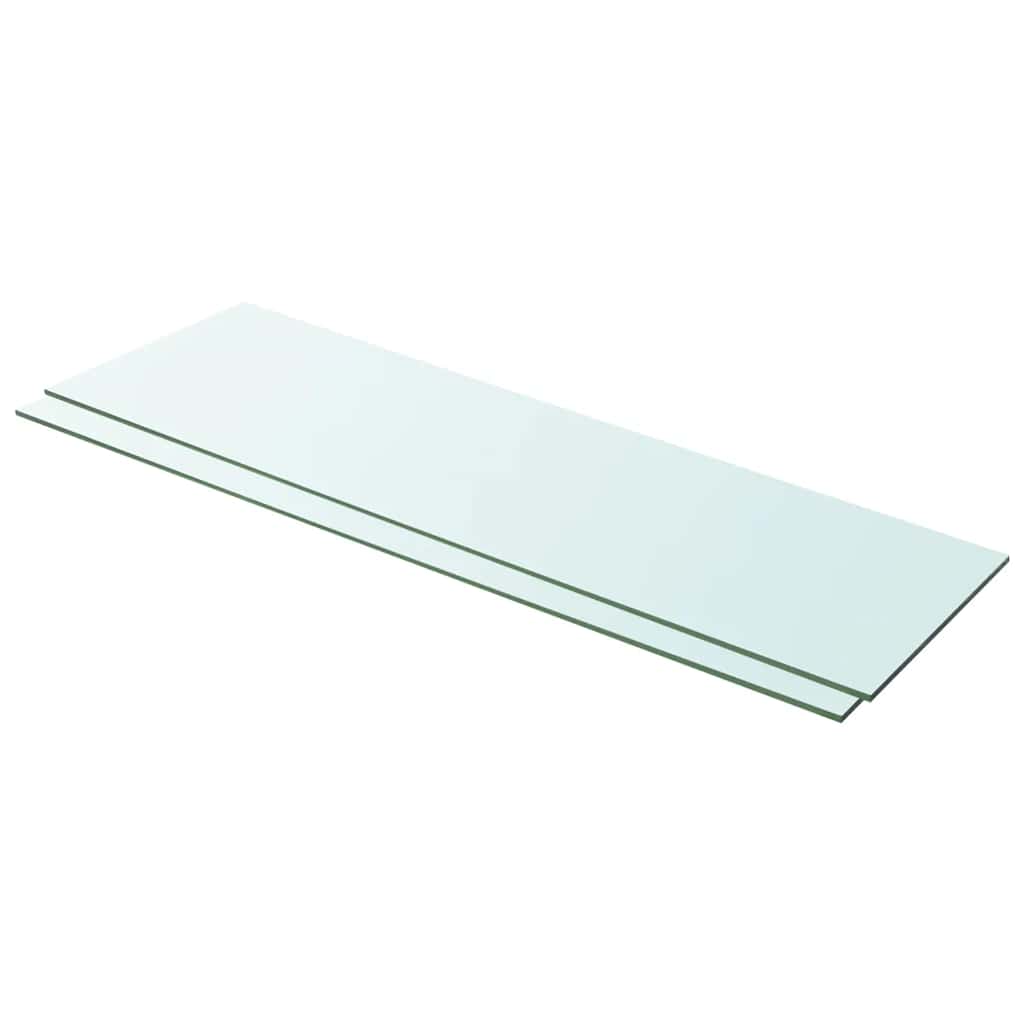 Prateleiras 2 pcs 100x30 cm vidro transparente