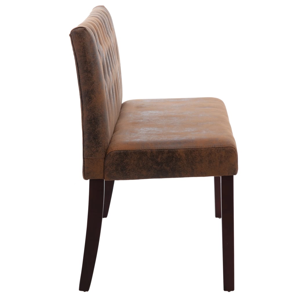 Banco 120 cm camurça artificial cinzento