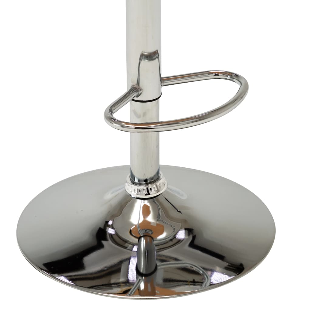 Bancos de bar 2 pcs madeira curvada e couro artificial creme