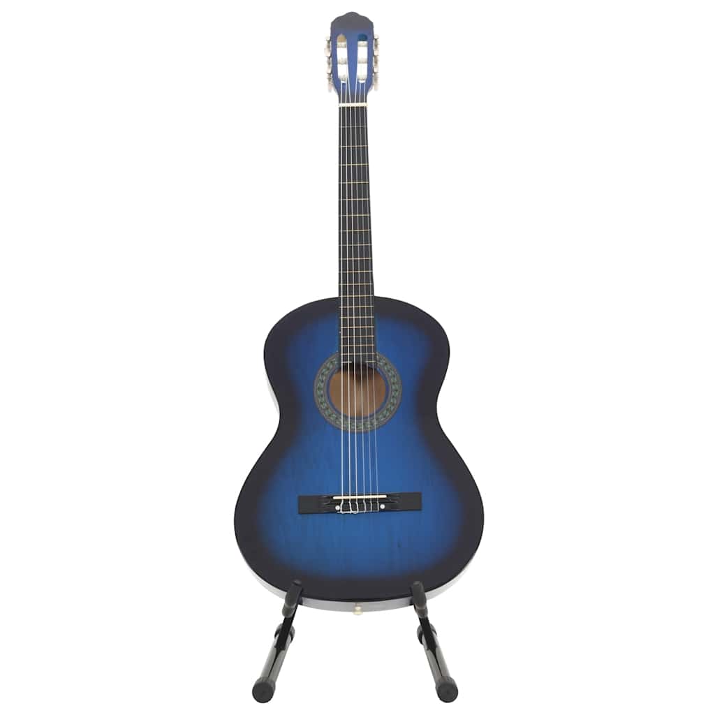 12 peças conjunto guitarra clássica iniciantes 4/4 39" azul