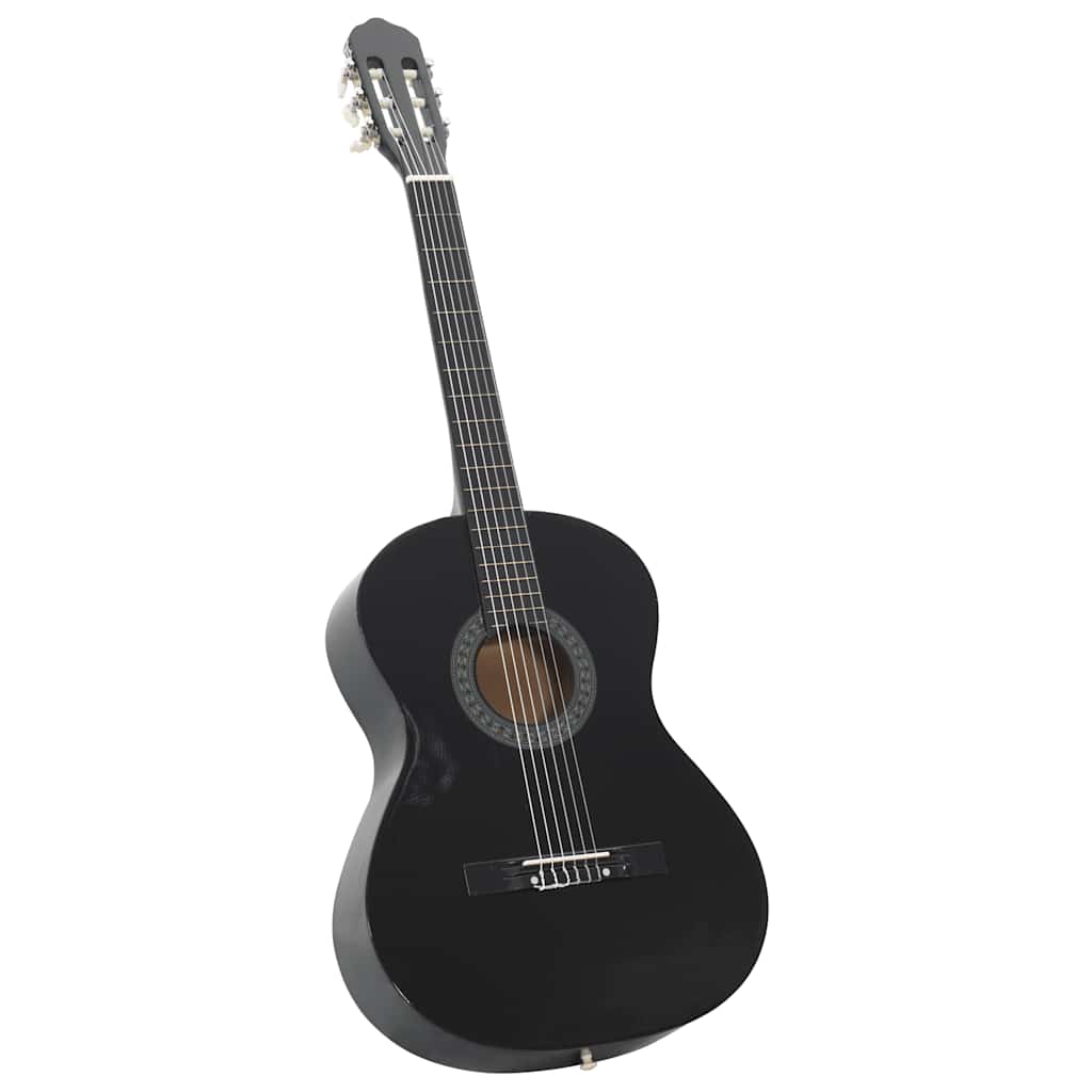 12 peças conjunto guitarra clássica iniciantes 4/4 39" preto