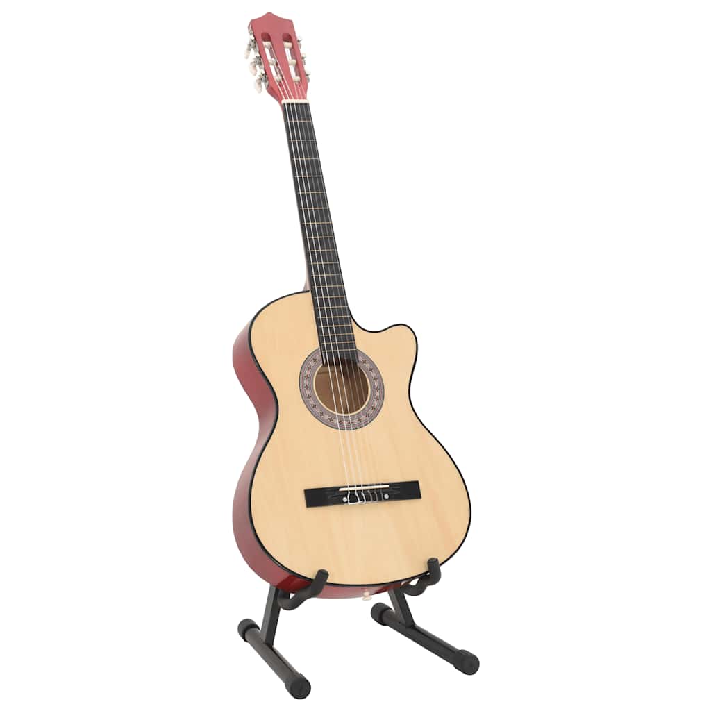 12 pcs conjunto de guitarra acústica cutaway com 6 cordas 38"