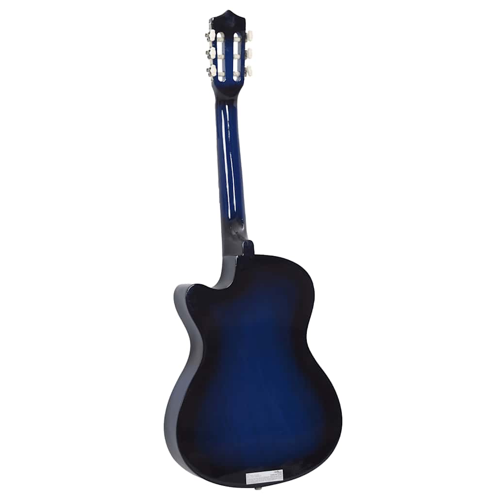 12 pcs conjunto de guitarra clássica com 6 cordas 38" azul