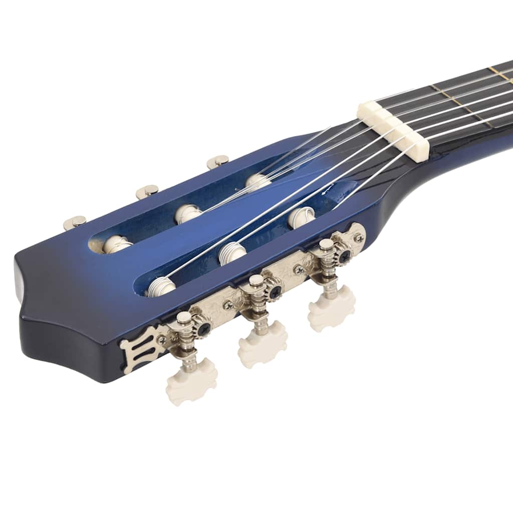 12 pcs conjunto de guitarra clássica com 6 cordas 38" azul