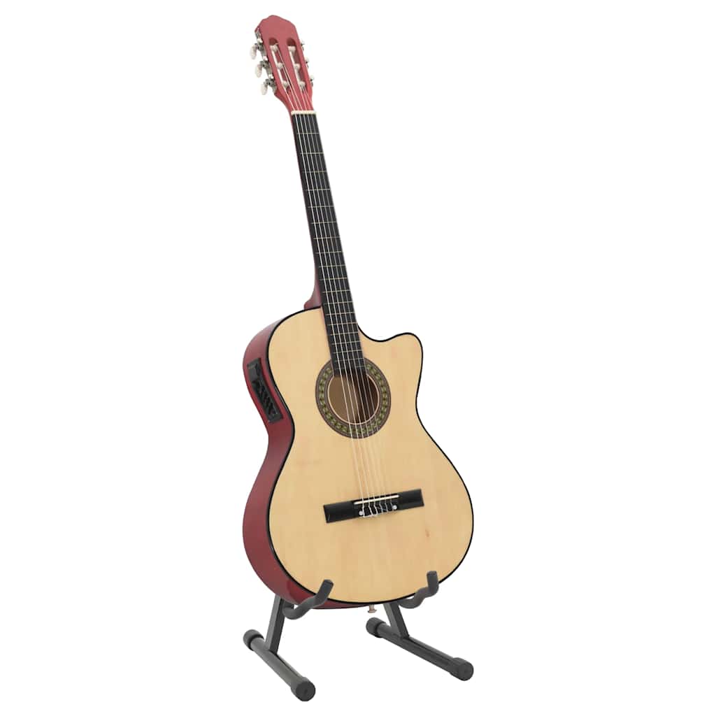 12 pcs conjunto de guitarra com equalizador e 6 cordas preto
