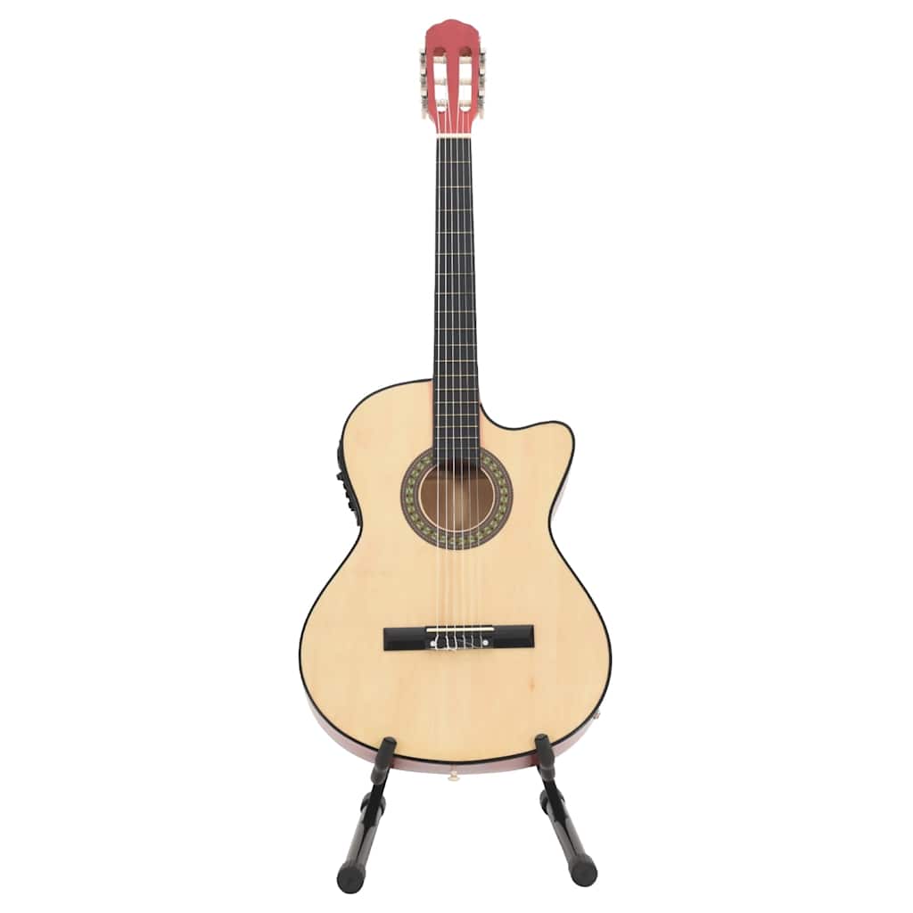 12 pcs conjunto de guitarra com equalizador e 6 cordas preto