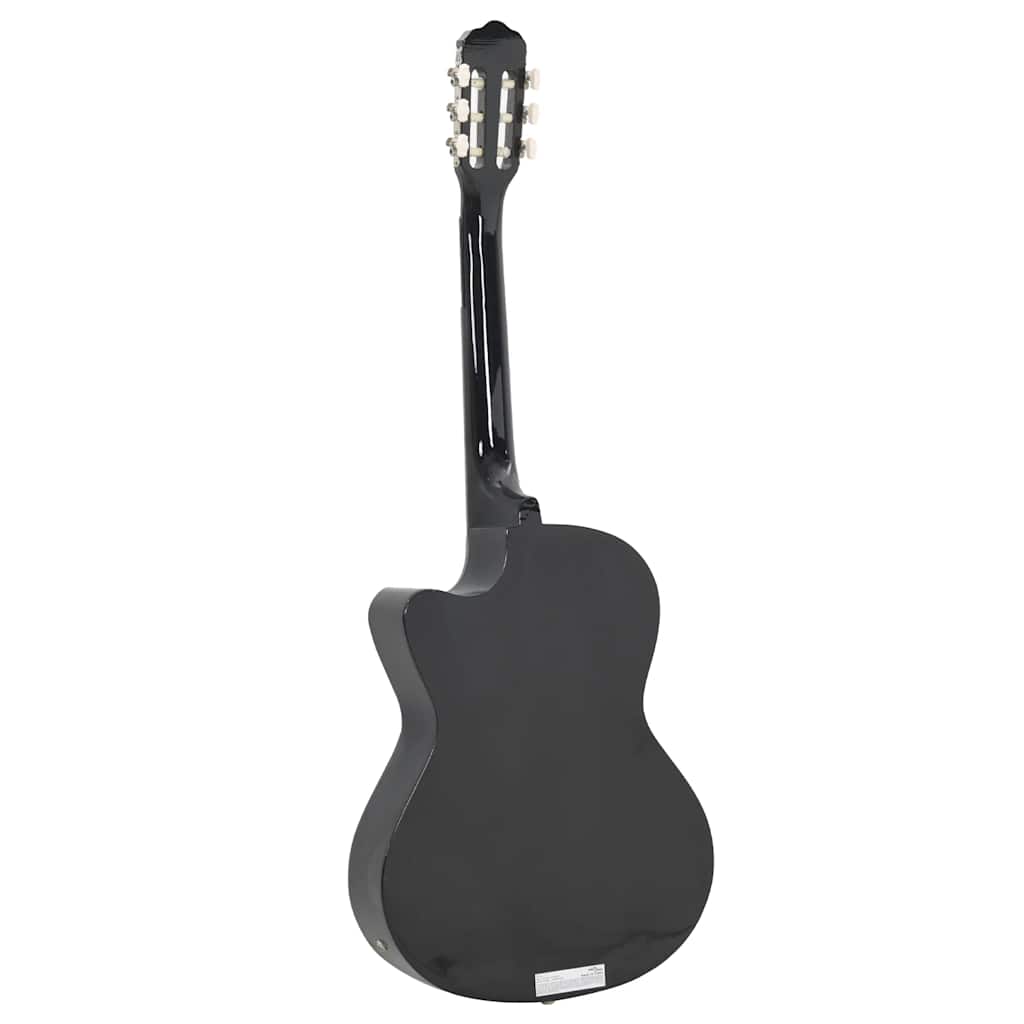 12 pcs conjunto de guitarra com equalizador e 6 cordas preto