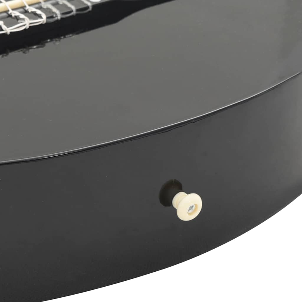 12 pcs conjunto de guitarra com equalizador e 6 cordas preto