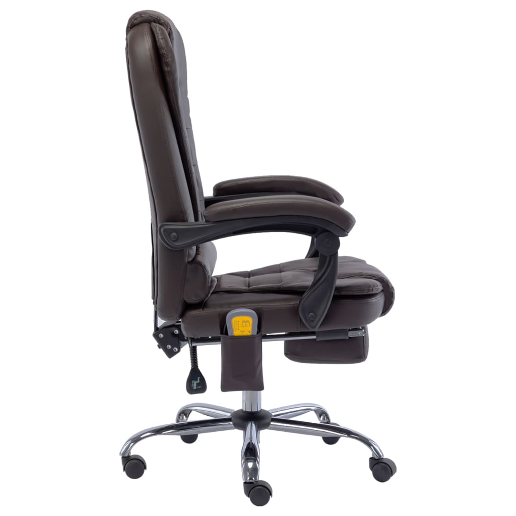 Cadeira escritório c/ função massagem couro artific. antracite