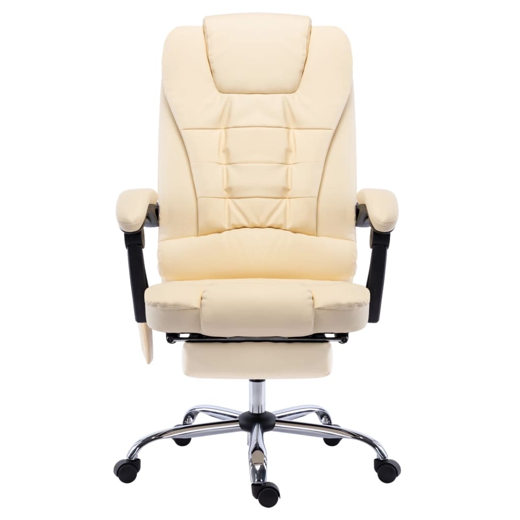 Cadeira escritório c/ função massagem couro artific. antracite