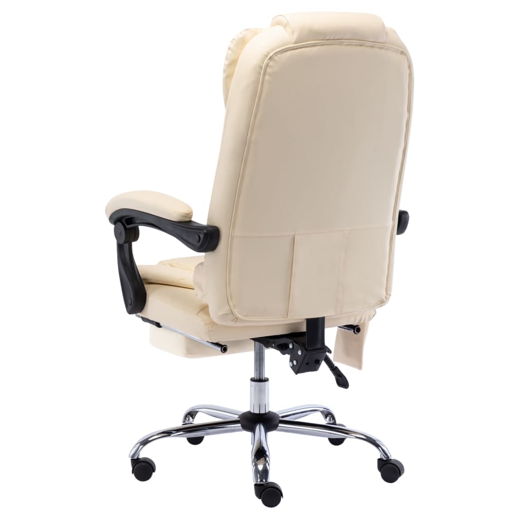 Cadeira escritório c/ função massagem couro artific. antracite