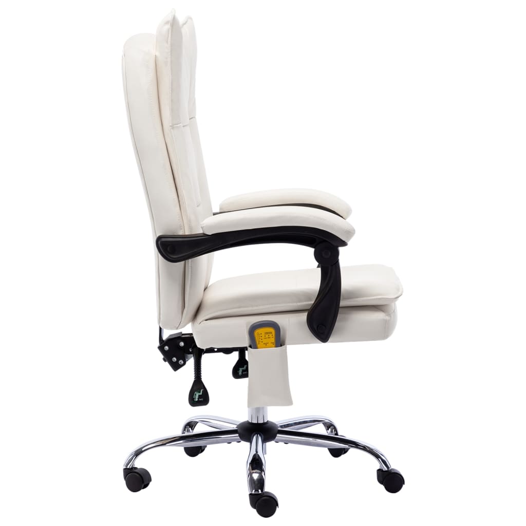 Cadeira escritório c/ função massagem couro artific. antracite