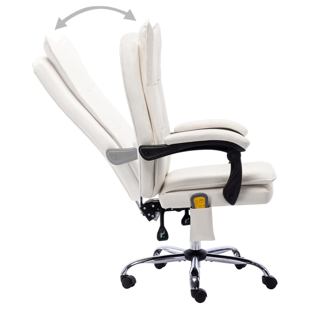 Cadeira escritório c/ função massagem couro artific. antracite