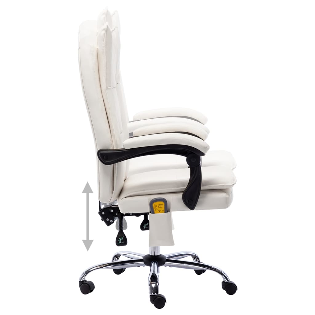 Cadeira escritório c/ função massagem couro artific. antracite