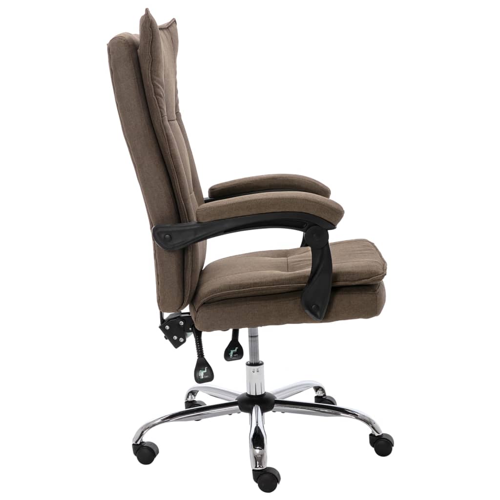 Cadeira de escritório tecido cinzento-acastanhado