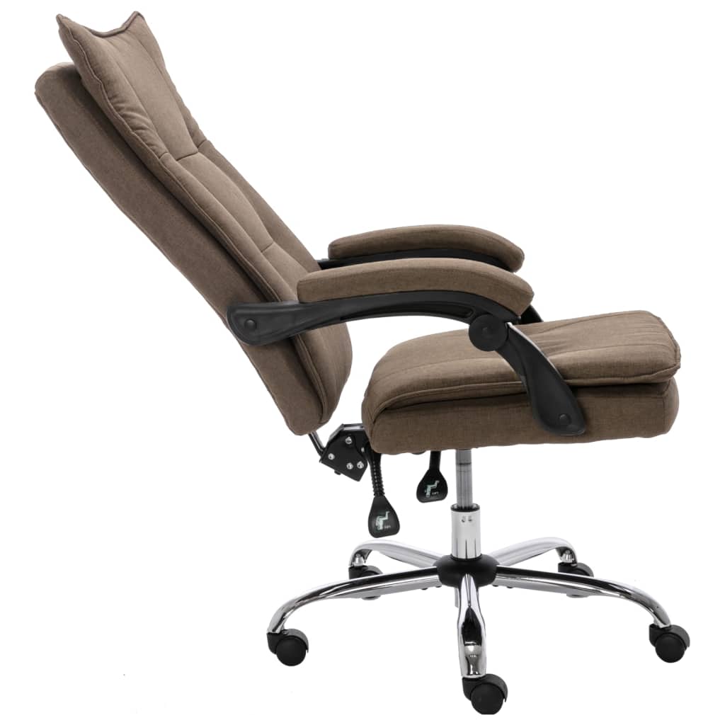 Cadeira de escritório tecido cinzento-acastanhado