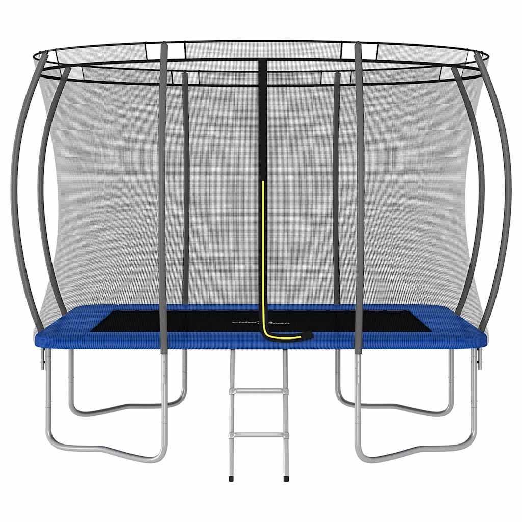 Conjunto de trampolim retangular 274x183x76 cm 150 kg