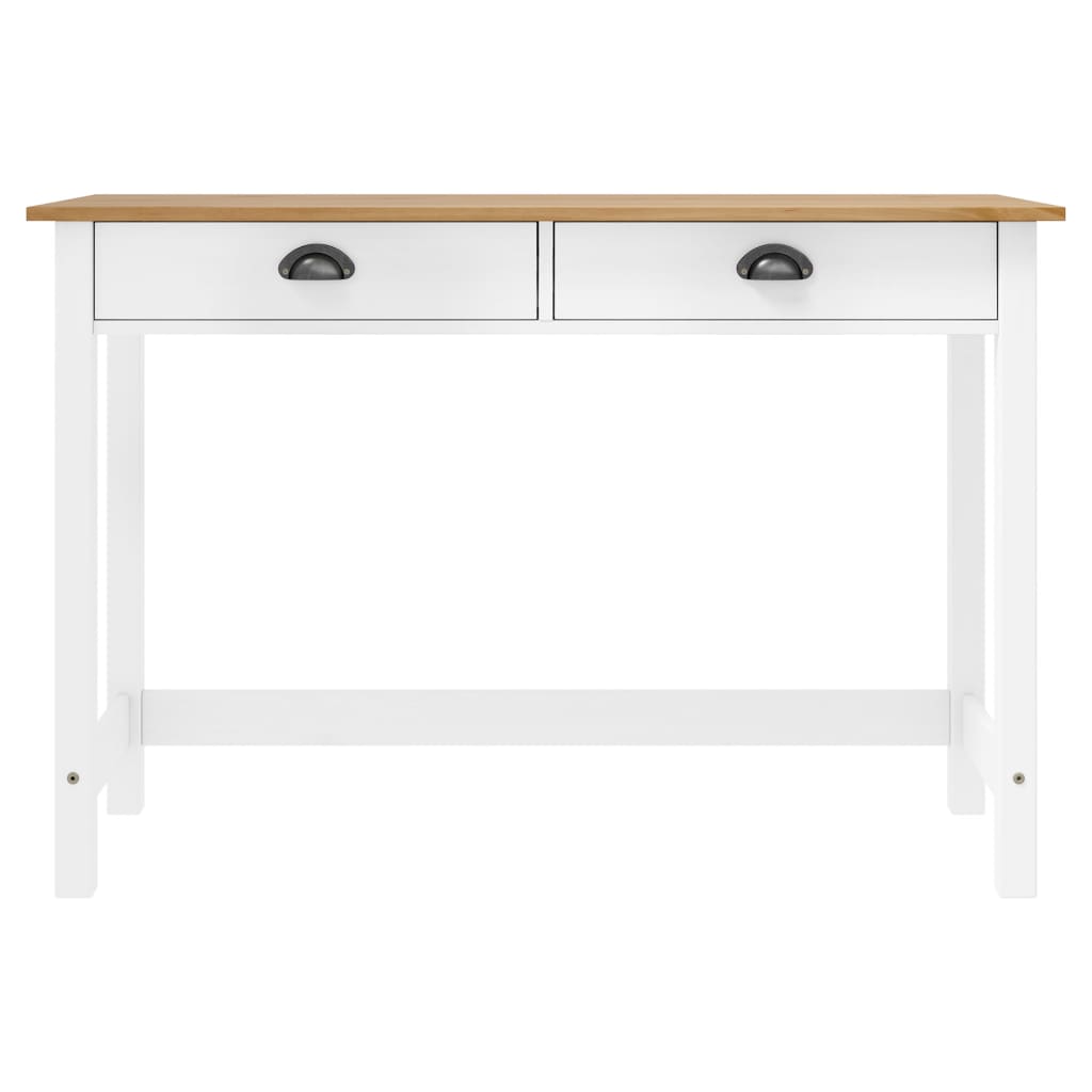Mesa consola Hill c/ 2 gavetas 110x45x74 cm pinho maciço
