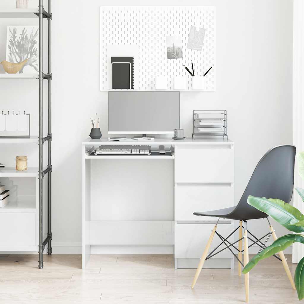 Secretária 90x45x76 cm derivados de madeira branco