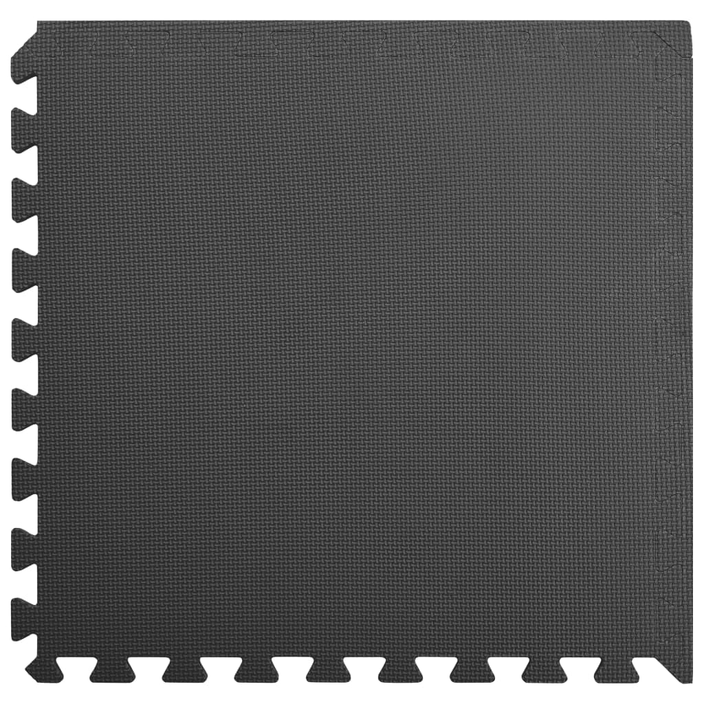 Tapetes de chão 6 pcs 2,16 ㎡ espuma de EVA preto