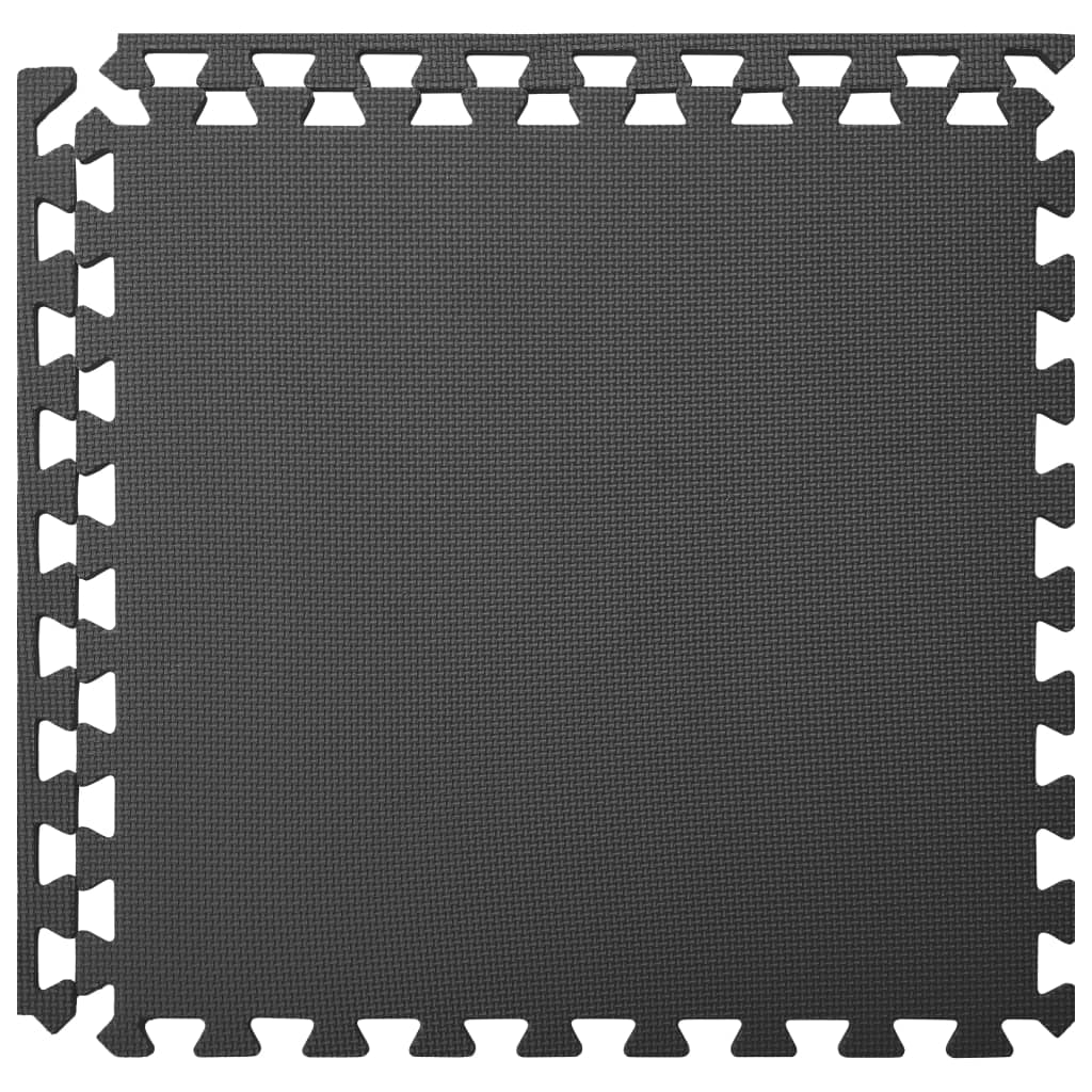 Tapetes de chão 6 pcs 2,16 ㎡ espuma de EVA preto