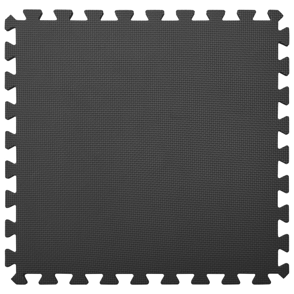 Tapetes de chão 6 pcs 2,16 ㎡ espuma de EVA preto