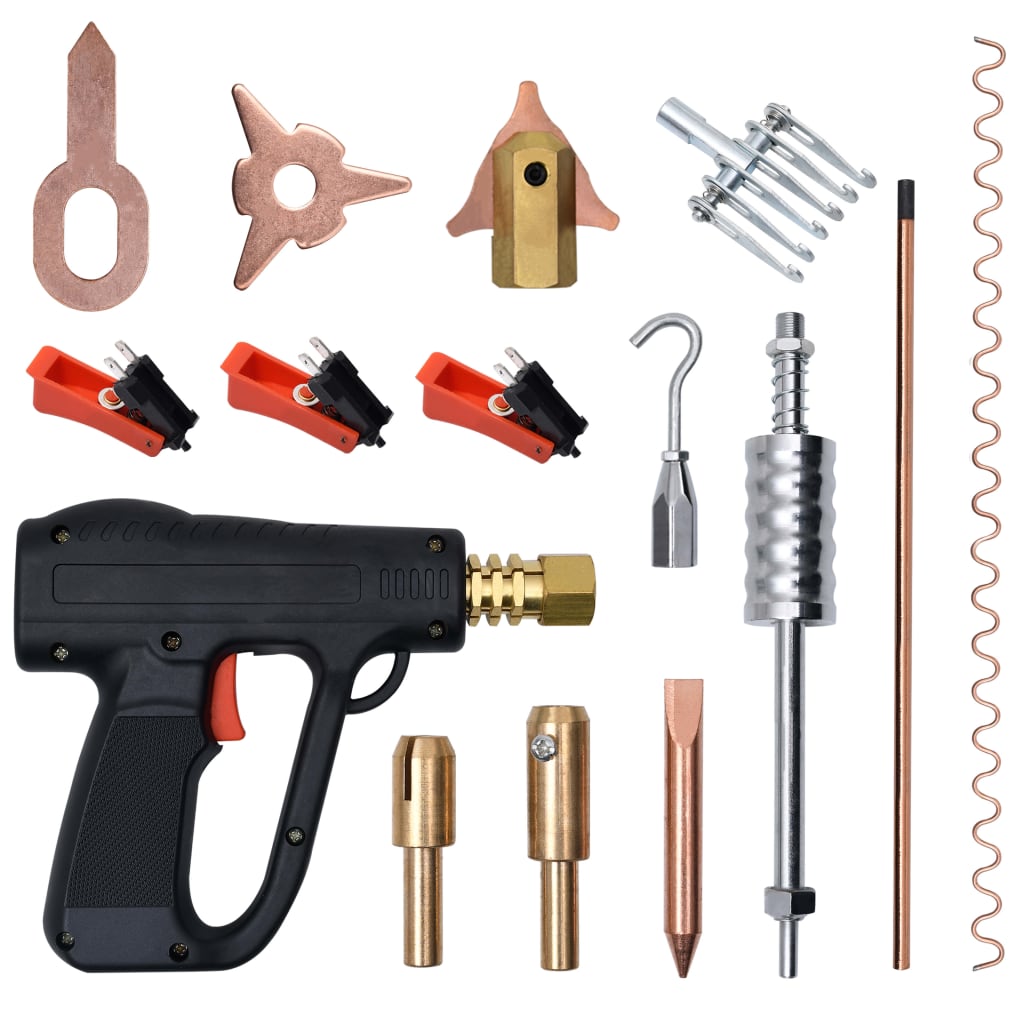86 pcs conjunto de reparação de mossas com soldador