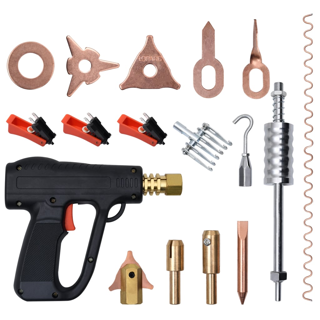 67 pcs conjunto de reparação de mossas com soldador