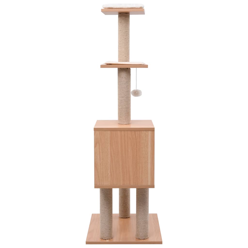Árvore para gatos c/ tapete arranhador sisal 123 cm