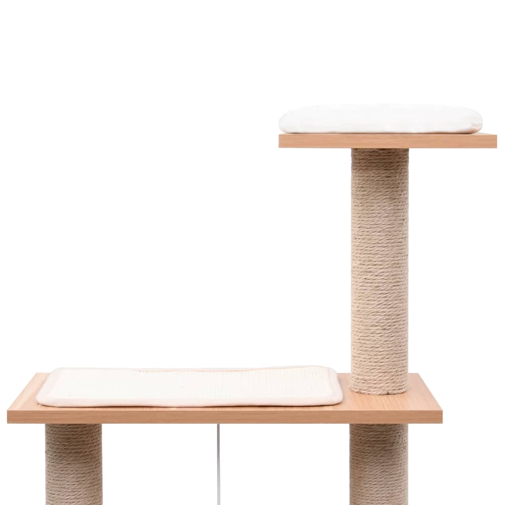 Árvore para gatos c/ tapete arranhador sisal 123 cm