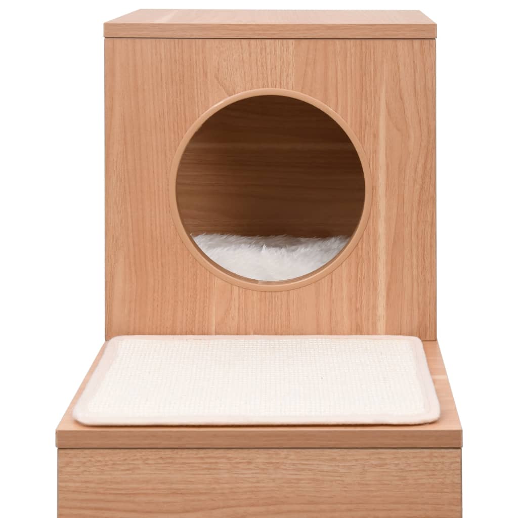 Casa para gatos com tapete arranhador sisal 100 cm