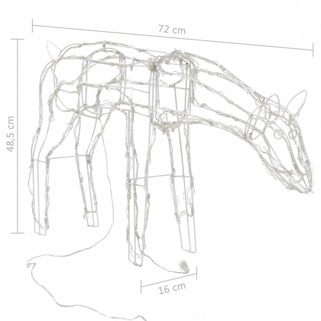 3 pcs iluminação de Natal renas 229 luzes LED