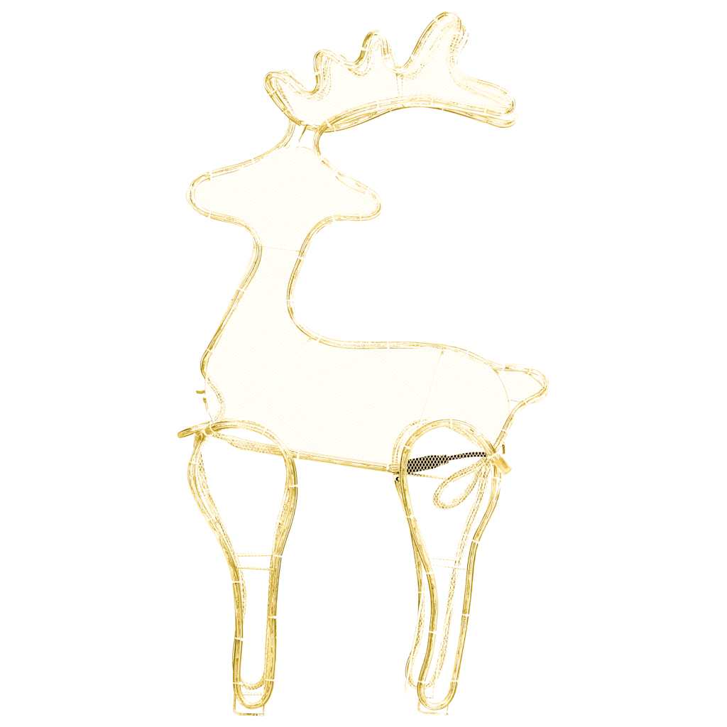 Rena decorativa Natal c/ malha de aço 306 luzes LED 60x24x89 cm