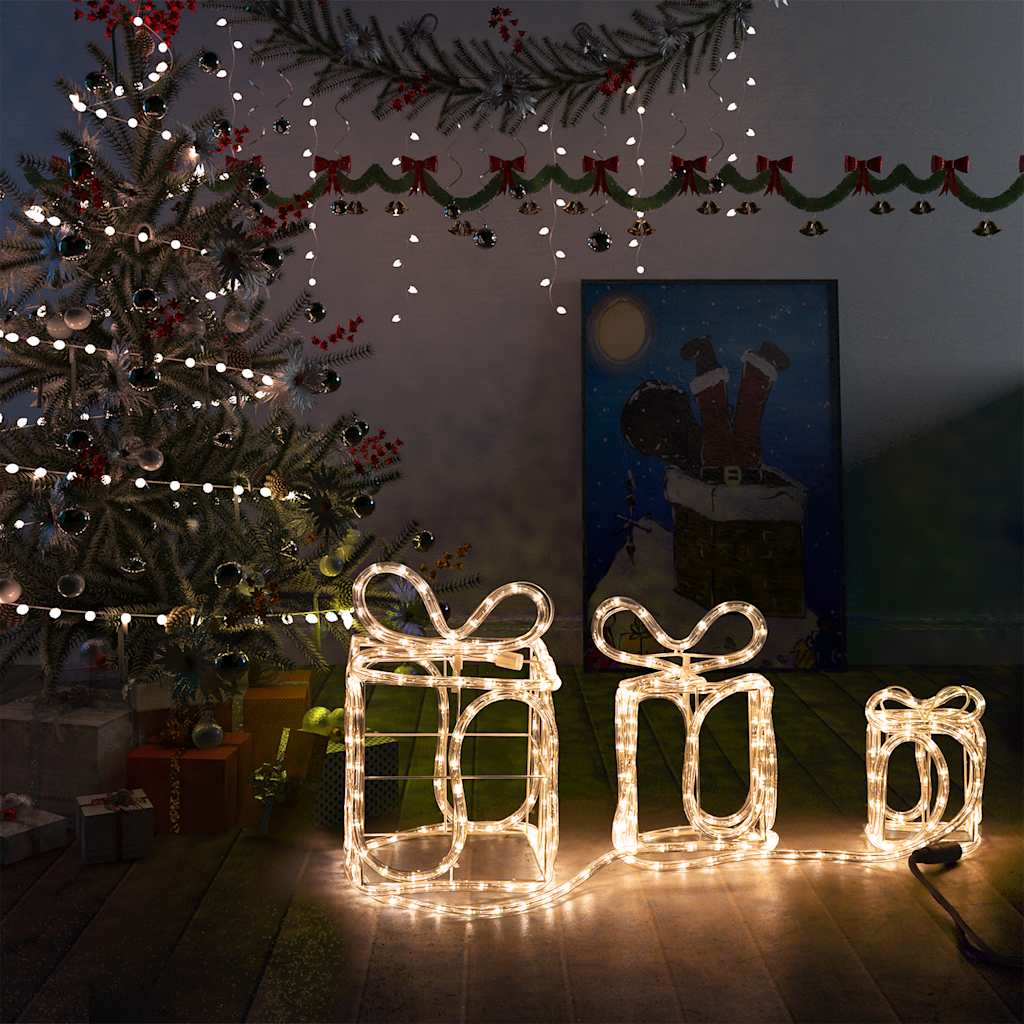 Caixas presente de Natal com 180 luzes LED interior/exterior
