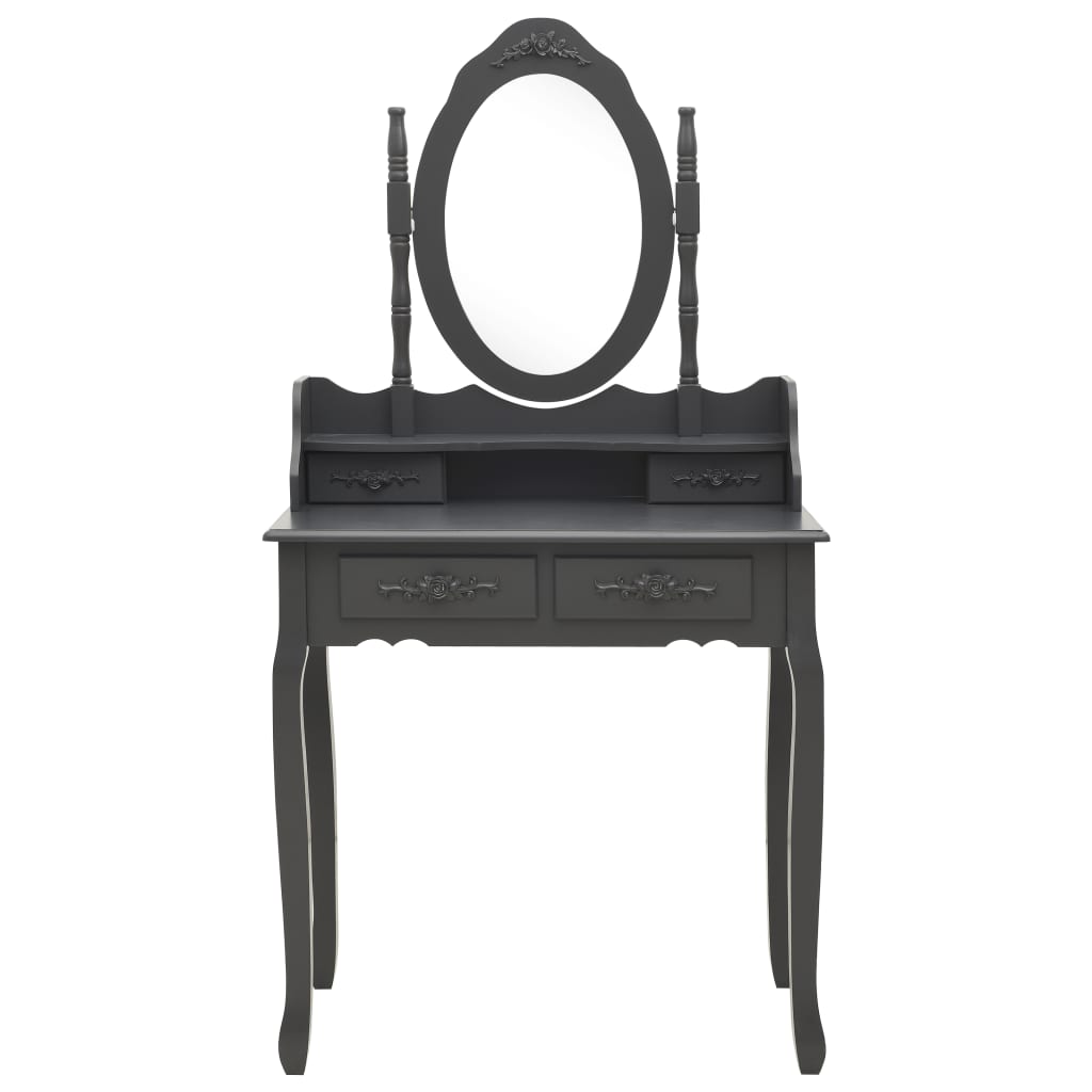 Conj. toucador com banco 80x69x141 cm madeira paulownia branco