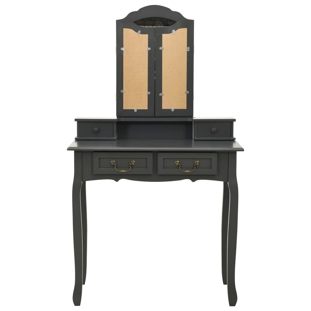 Conj. toucador com banco 80x69x141 cm madeira paulownia branco