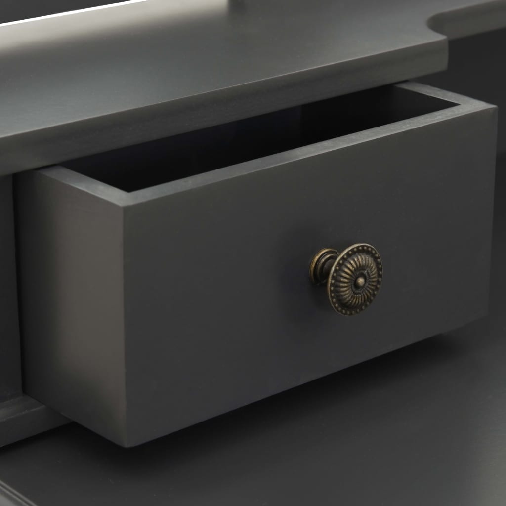 Conj. toucador com banco 80x69x141 cm madeira paulownia branco