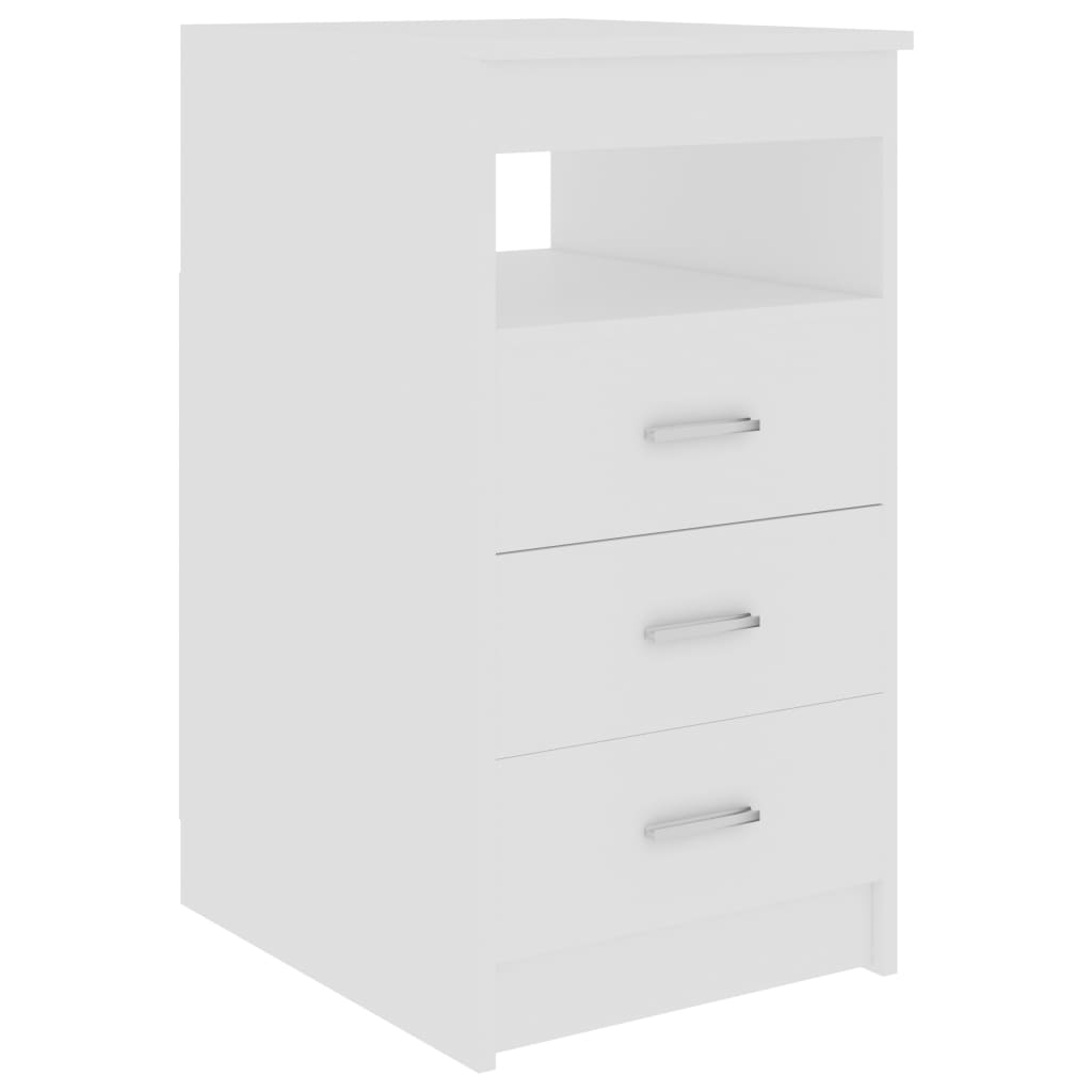 Secretária 140x50x76 cm contraplacado branco brilhante