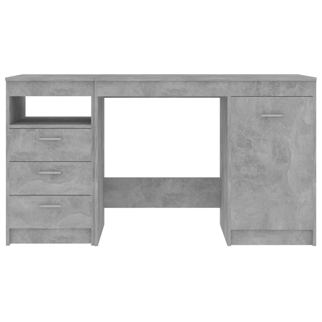 Secretária 140x50x76 cm contraplacado branco brilhante