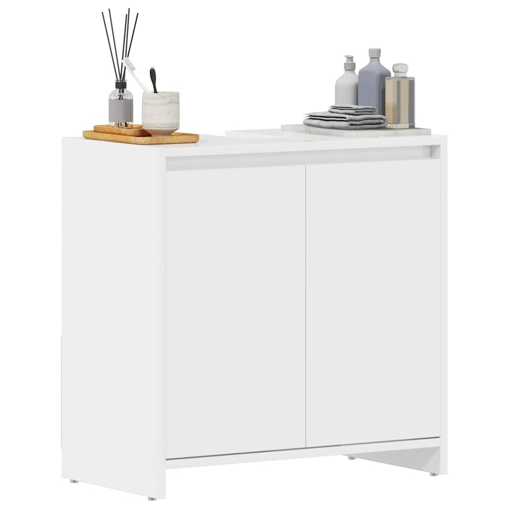 Armário casa de banho 60x33x61 cm contrapl. branco brilhante