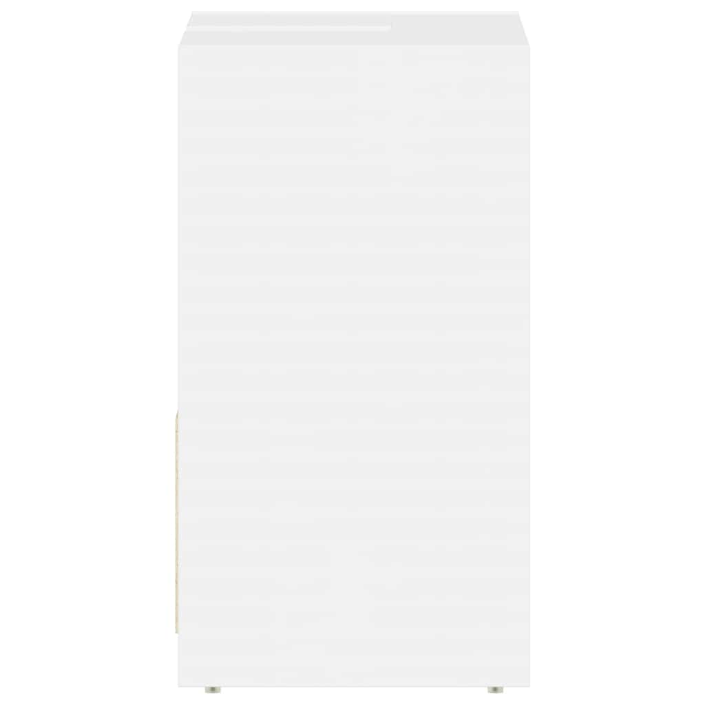 Armário casa de banho 60x33x61 cm contrapl. branco brilhante