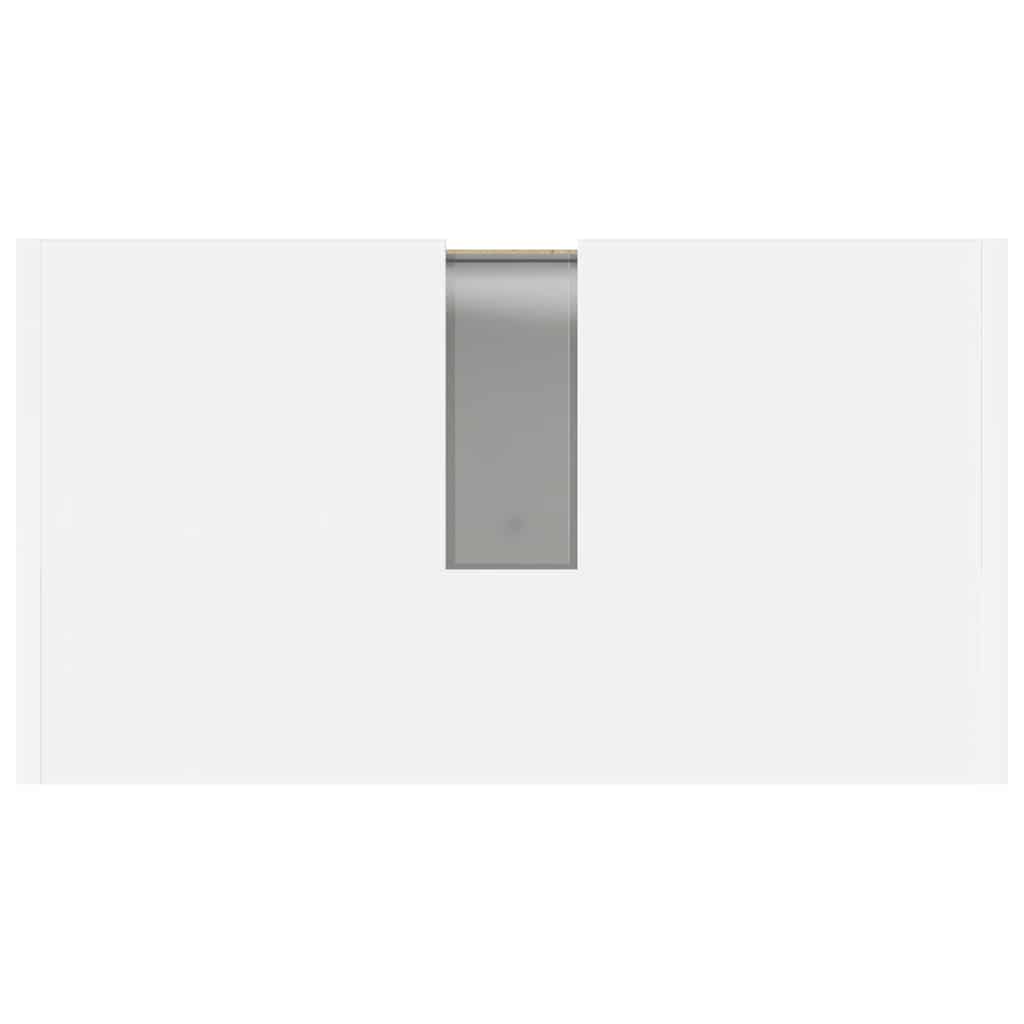 Armário casa de banho 60x33x61 cm contrapl. branco brilhante