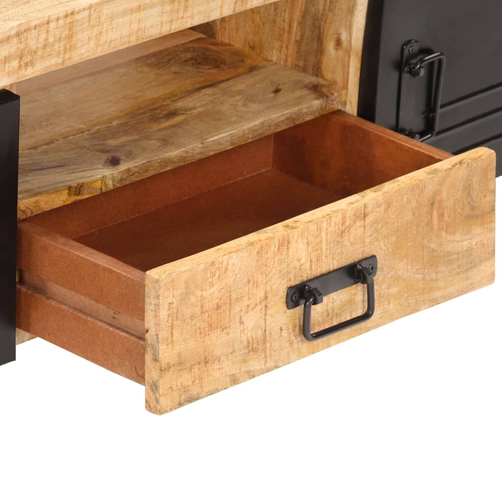 Móvel de TV 140x30x40 cm madeira de mangueira áspera