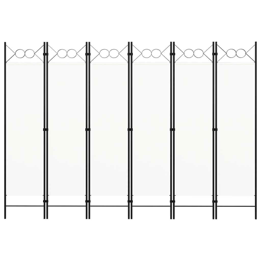 Divisória de quarto com 6 painéis 240x180 cm branco