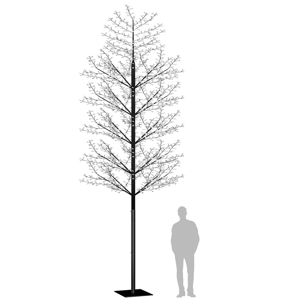 Árvore de Natal 2000 luzes LED flor cerejeira luz azul 500 cm