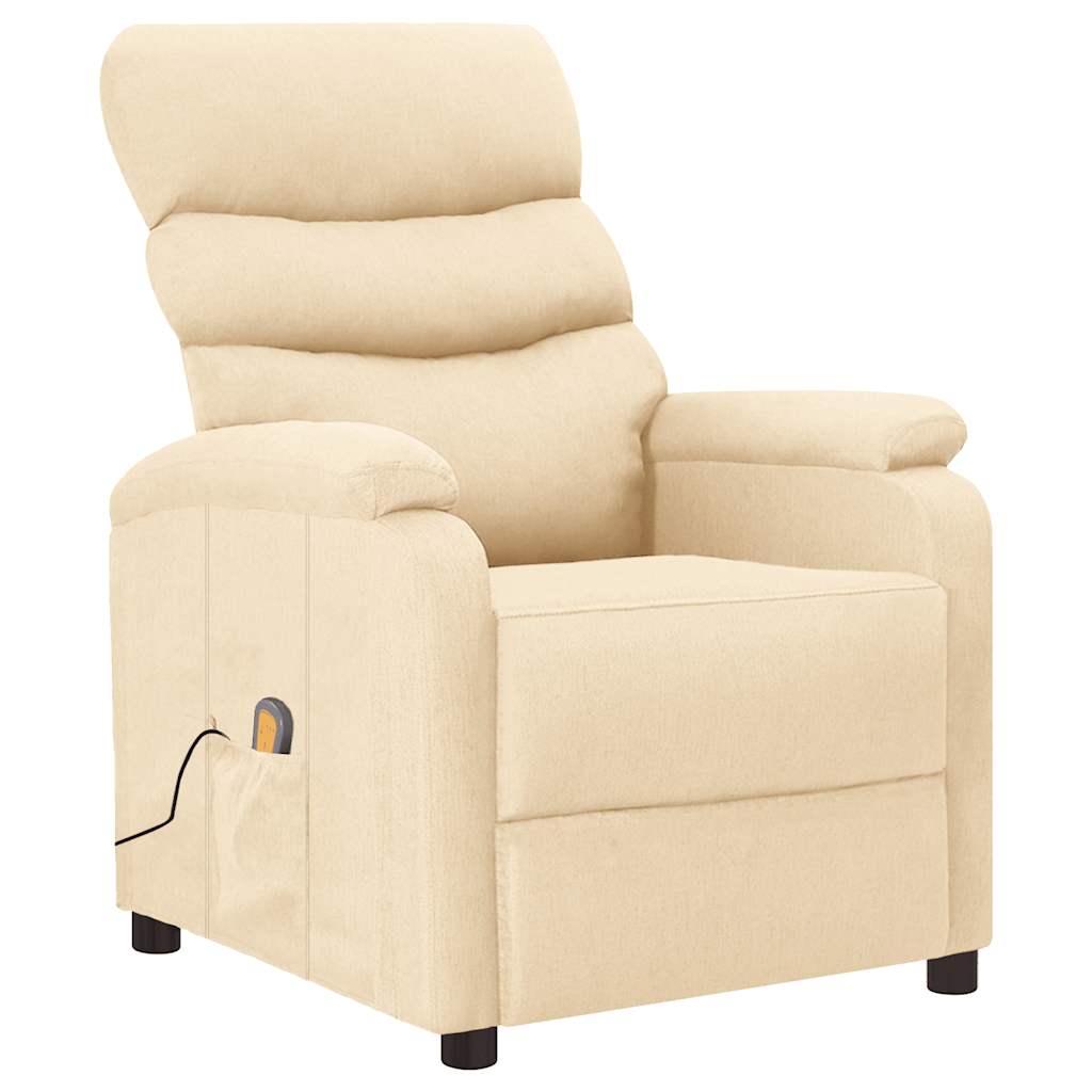 Poltrona de massagens tecido cor creme
