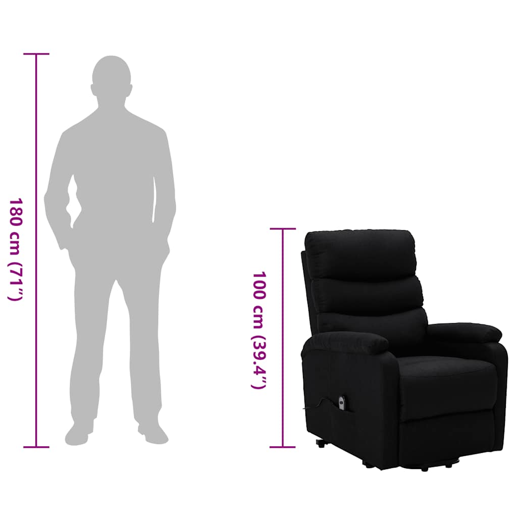 Poltrona elevatória tecido preto