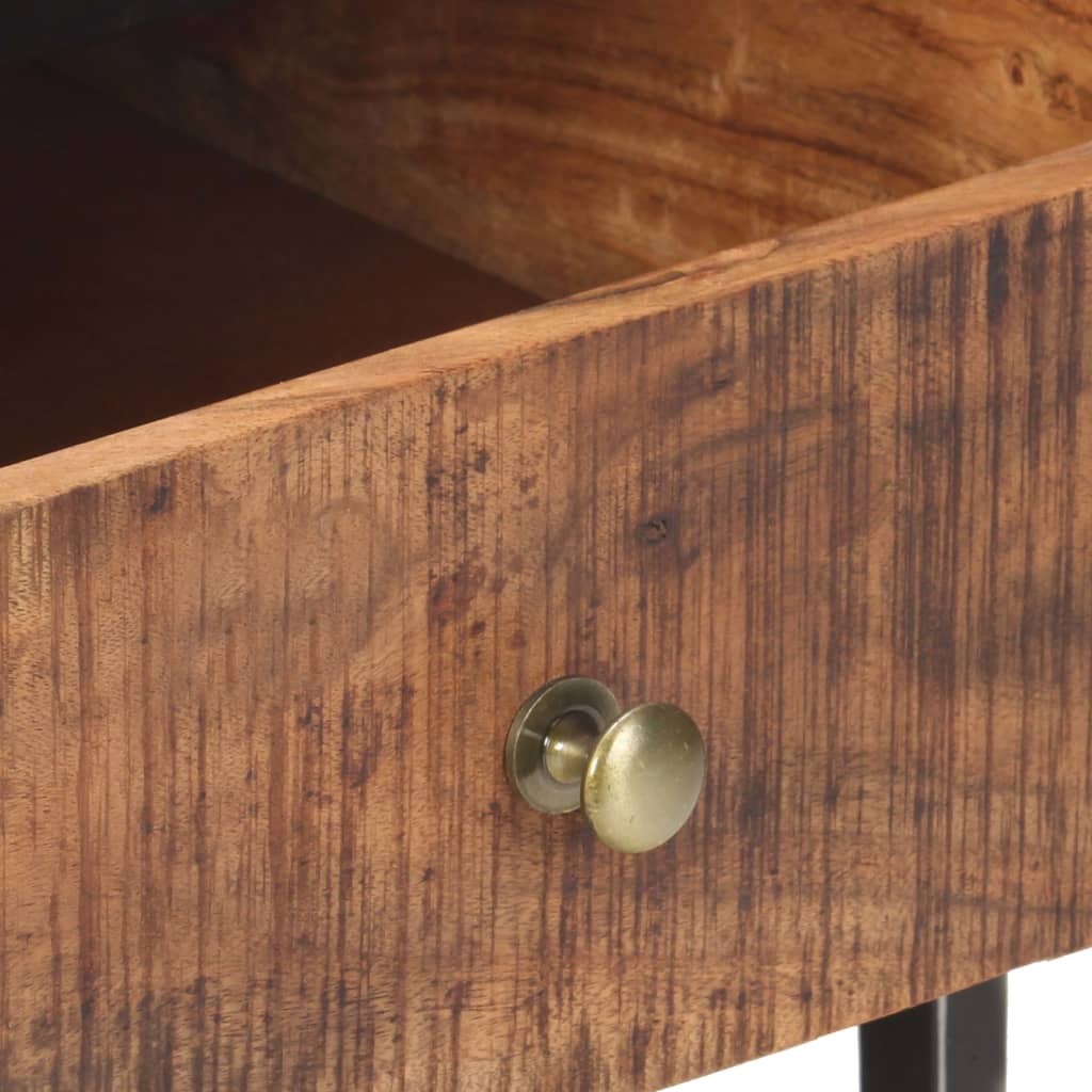 Mesa de centro 90x50x40 cm madeira de acácia áspera