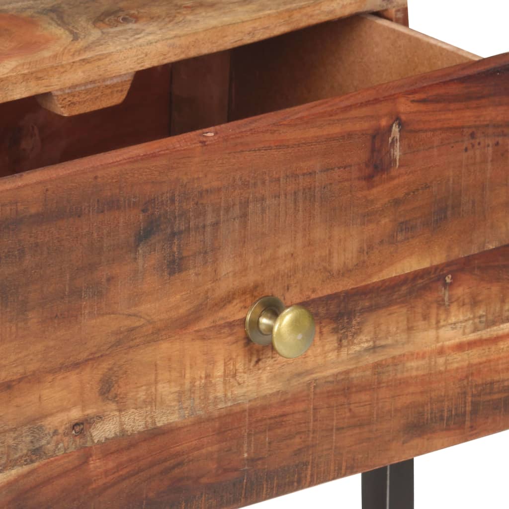 Mesa de cabeceira 40x30x50 cm madeira de acácia áspera