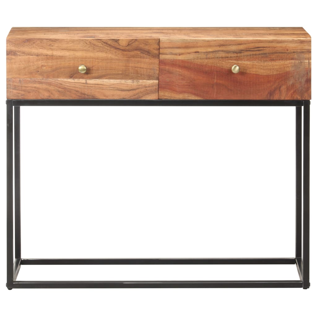 Mesa consola 90x35x75 cm madeira de acácia áspera